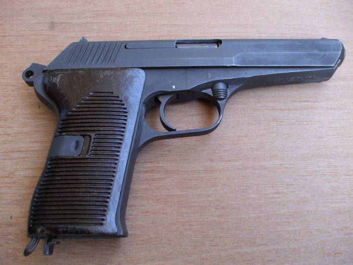 Releasing CZ-52 slide from the frame.
