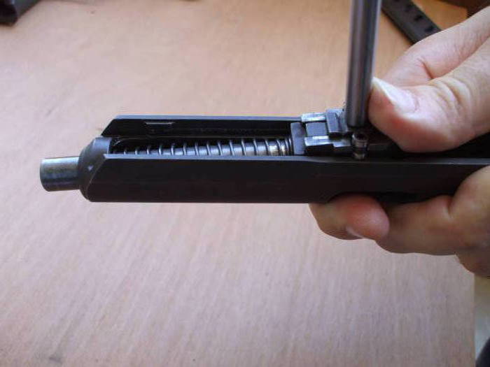 CZ-52 barrel being removed from the slide.