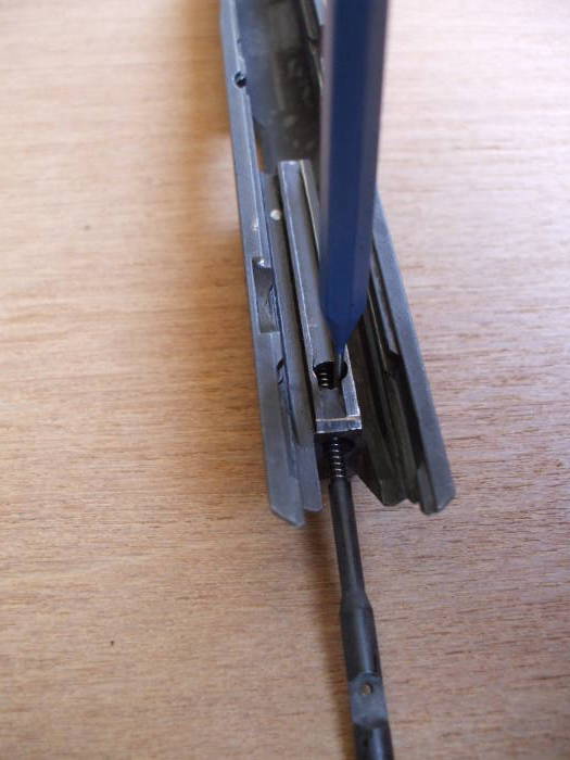 Firing pin final insertion into slide.