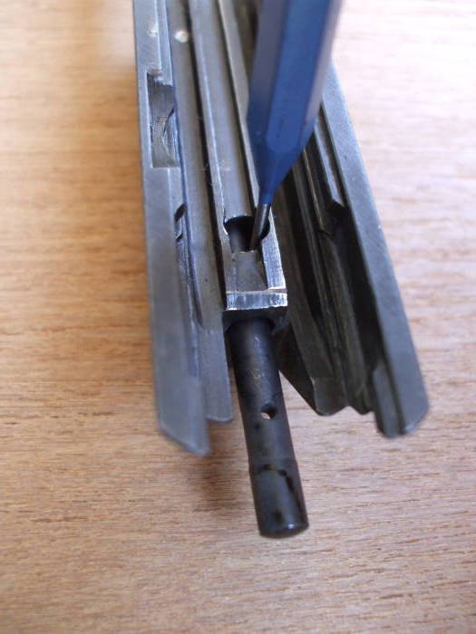 Firing pin final insertion into slide.